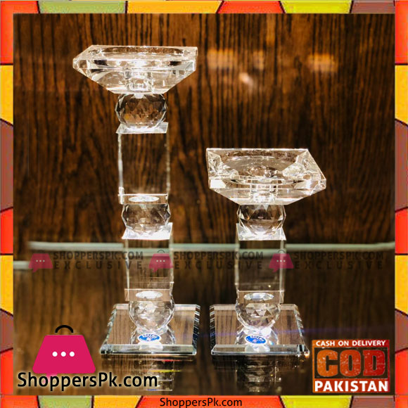 2pcs Set Crystal Candle Holders