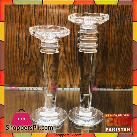 1pcs Large crystal candle holder