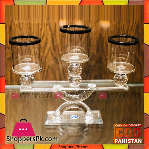3 Arms Wedding Table Centerpiece Crystal Candelabra