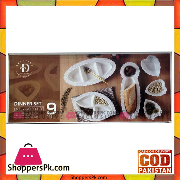 Decetime Dinner Set 9pcs Enjoy Good Life