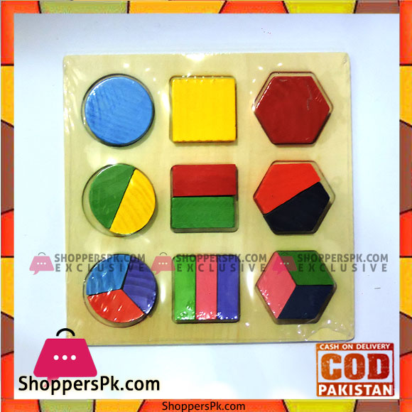 Educational Wooden Fraction Shape Puzzle