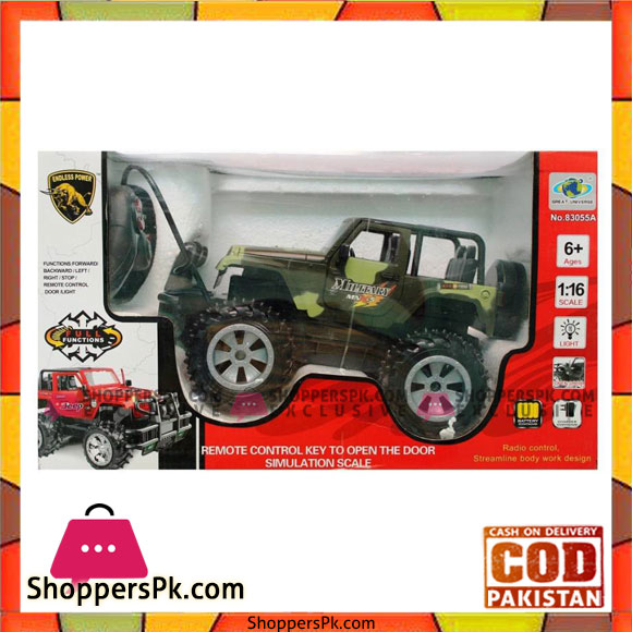 Military 4x4 Remote Control 1:16 Scale Jeep MN-5