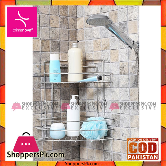 Primanova Fest Corner Bathroom Shelf 2 Rack Turkey Made D-05222