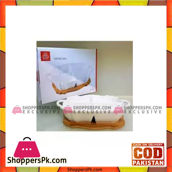 Serving Dish-Bamboo- Based-4 Partition 10 inch