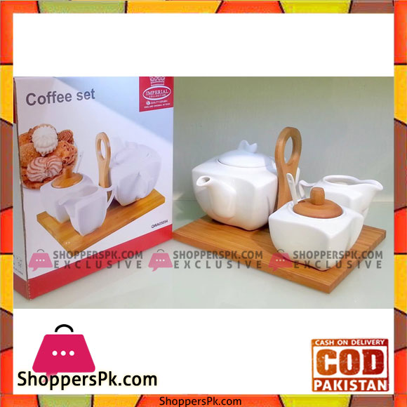 Serving Set Sugar Pot, Milk Pourer & Kettle