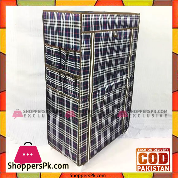 5 layer Linen Collapsible Wardrobe (Finish Color - Multicolor) 5688