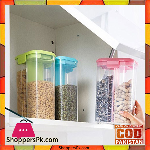 Compact Dual Chambered Cereals Storage Box -1 pcs