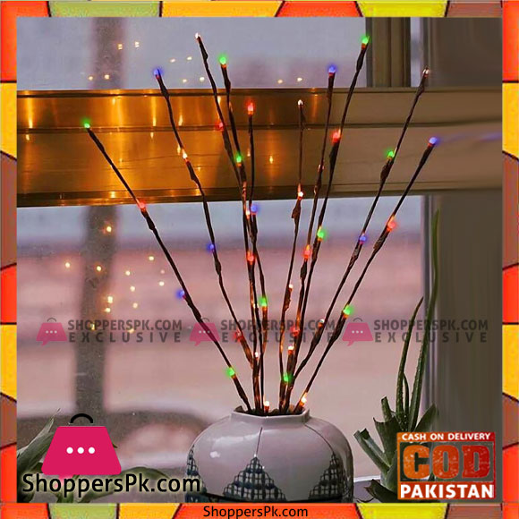 Multicolored 100 LED Willow Branch Lamp Floral Lights