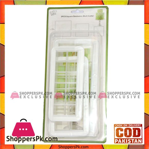 Geometric Multicutter Square 3Pcs Set