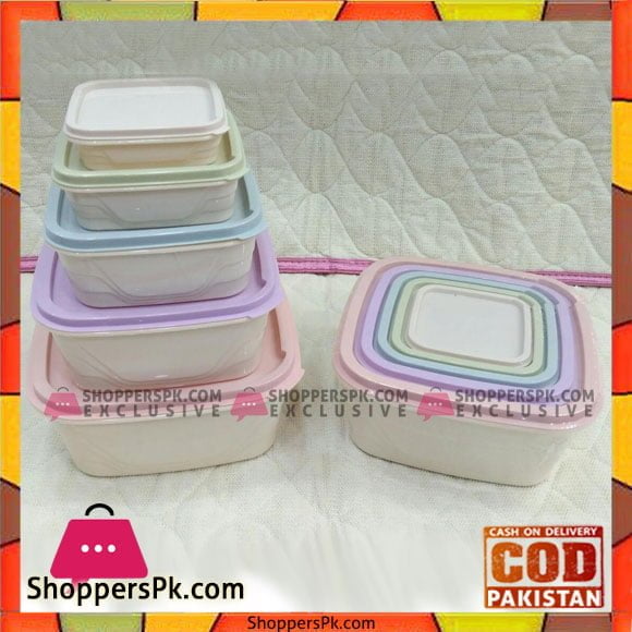 5 Pcs High Quality Lid Plastic Food Storage Box