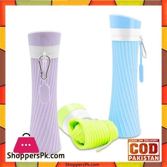 500ml Folding Silicone Collapsible Water Bottle 1 - Pcs