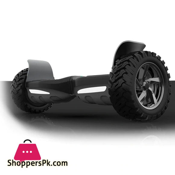 All Terrain Hoverboard 8.5 inch Big Wheel Off Road Tires Electric Smart Self Balancing with Bluetooth Speakers, LED lights - Black