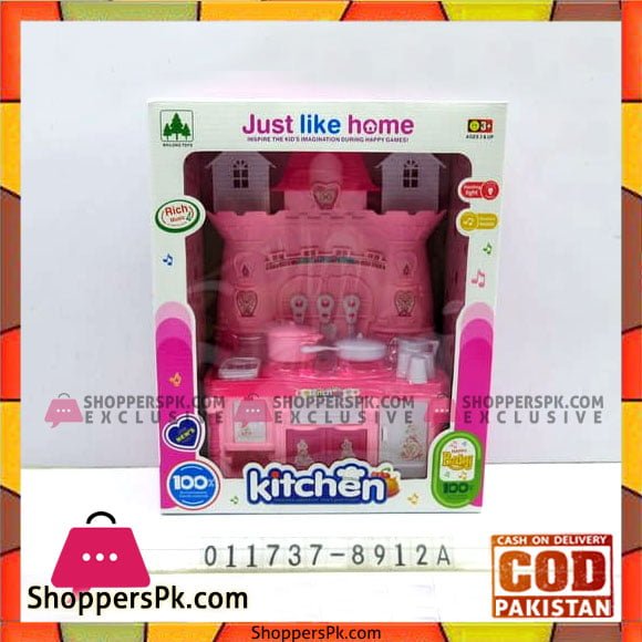 Kids Play Kitchen Set with Light Music