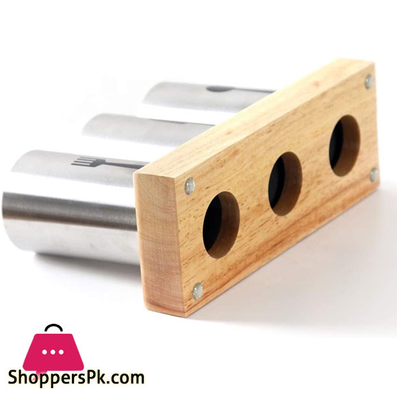 Cutlery Holder with Tray and Bamboo Wood Base for Spoons Knives Forks and Cutlery