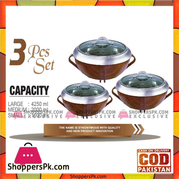 Happy Handsome Hot Jet Glass Top 3 Pcs Hotpot Set