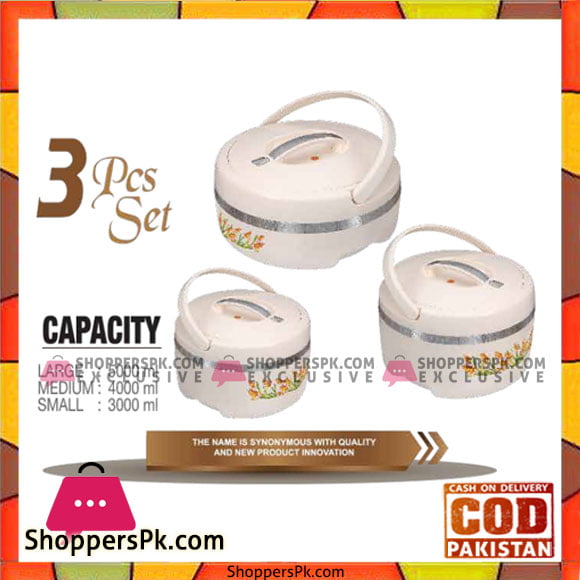 Happy Handsome Hot Food Server 3 Hotpot Pcs