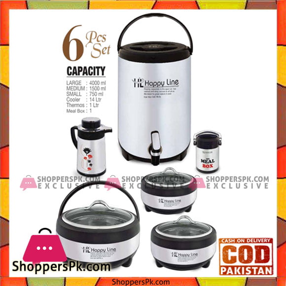 Happy Handsome Line Steel 6 Pcs Set