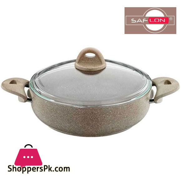 Saflon Granitline Karai Shallow Pot 32-CM - 6.50 liter SF8632GR Turkey Made