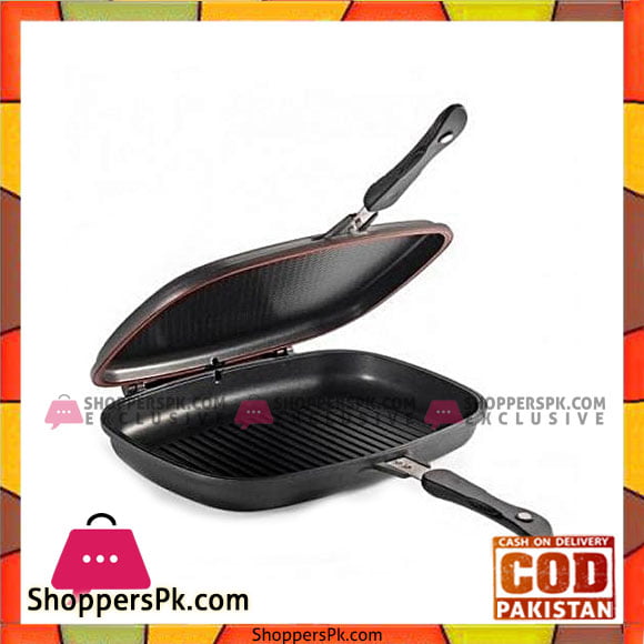 Sonex Die Cast Ceramic Coating Double Grill Pan (30 Cm)