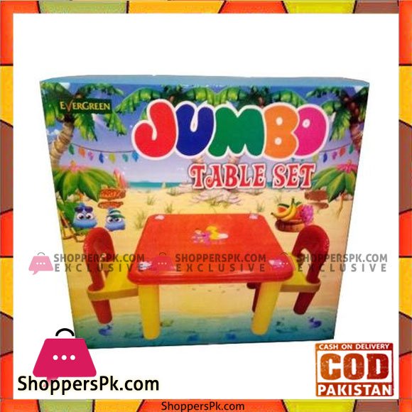 EVERGREEN High Quality Jumbo Table with Two Chair