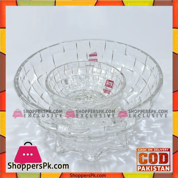 High Quality Classic Glass Serving Bowl 2 Pcs Set