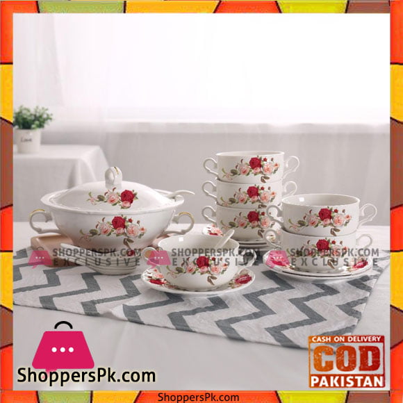 Solecasa Traditional Style Soup Set -Set of 21-Printed