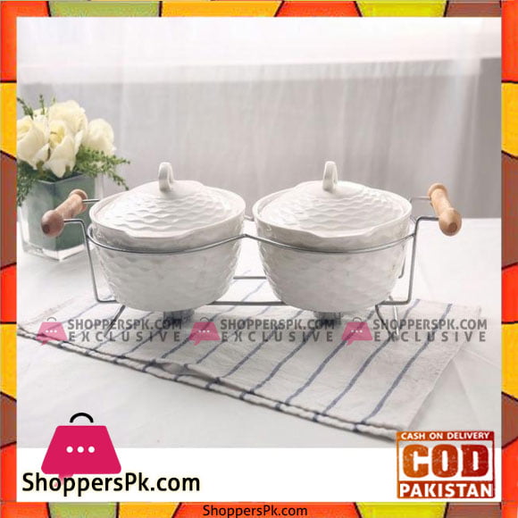 Donga Set With Burner & Stand-White