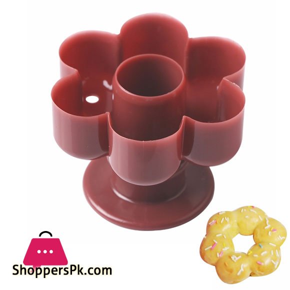 Flower Shaped Donut Cutter Plastic Puff Pastry for Cake 1 Piece