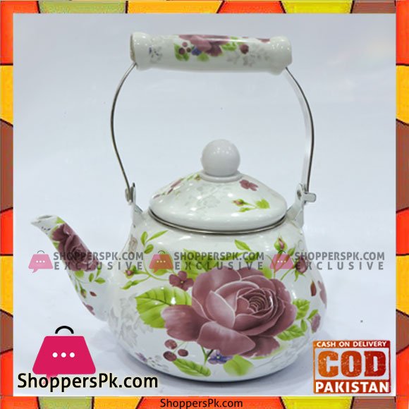 High Quality Ceramic Flower Design Tea Kettle 2.5 Liters