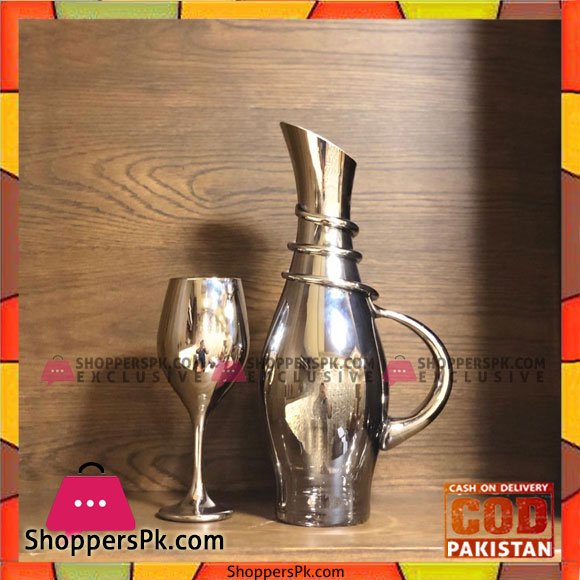 High Quality Glass Sliver Finishing Jug and Glass Set