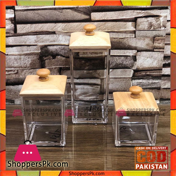 High Quality Glass Spices Jars 3 Pcs Set