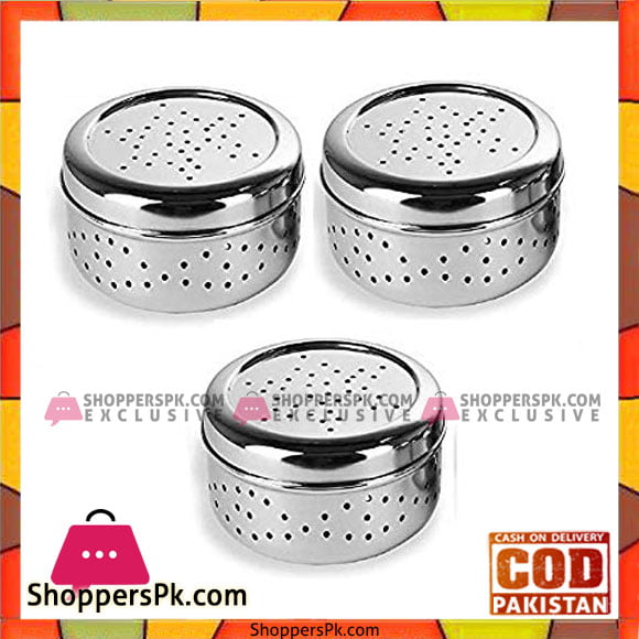 High Quality Stainless Steal Hole Dabbaa 3 Pcs Set