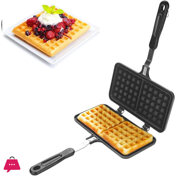 High Quality Wafer Mold 2 Grid Rectangle Grill Pan