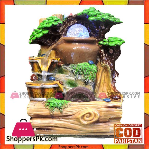 Home Decor Indoor Tabletop Water Wheel Fountain LED Rolling Crystal Ball