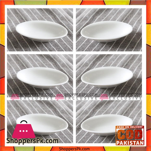 Imperial collection Ceramic Bowls-Set of 6-White-4 inch