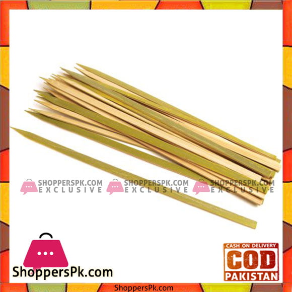 Best of Barbecue Wooden Hygienic BBQ Grilling Kabob Skewers 12-inch Long, Set of 25