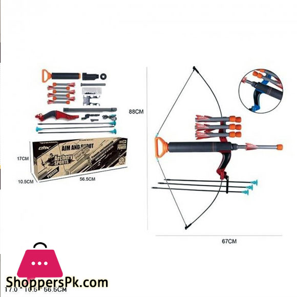 Boy Shooting Simulation Bow And Arrow Set Toy Childrens Bow Arrow Set Air Cannon Archery Toy Set