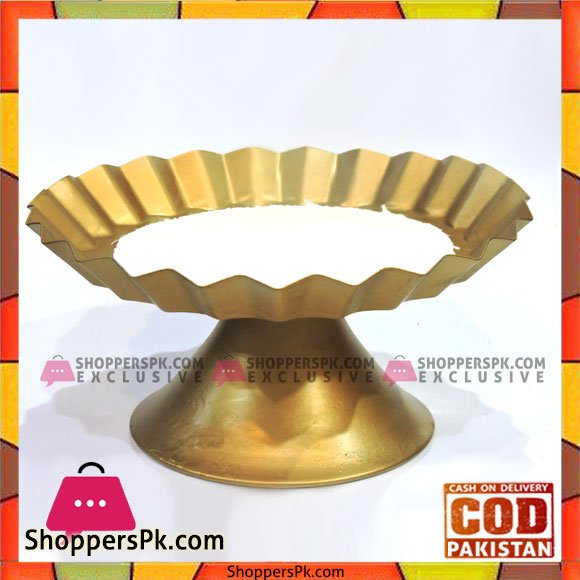 Golden Antique Design Cake Stand 8 Inches