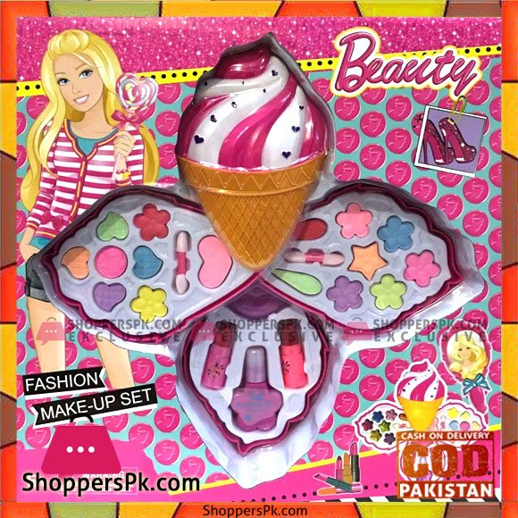 Kids Playing Barbie Ice cream Makeup Set