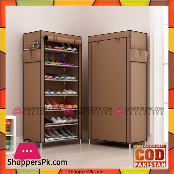 Kaidi 8-layer 7-grid Simple fabrics Non-woven Shoe Rack Dust-Proof Creative Combination Reinforced furniture Entrance