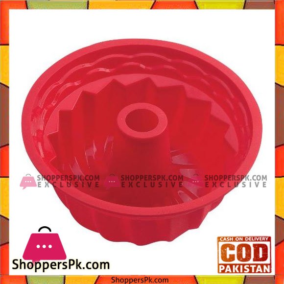 Silicone Putting Fluted Tube Cake Pan 9-Inch