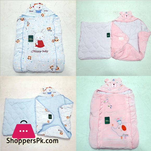 2 In-1 Hooded Baby Carry Nest & Wrapping Shawl - Random Design