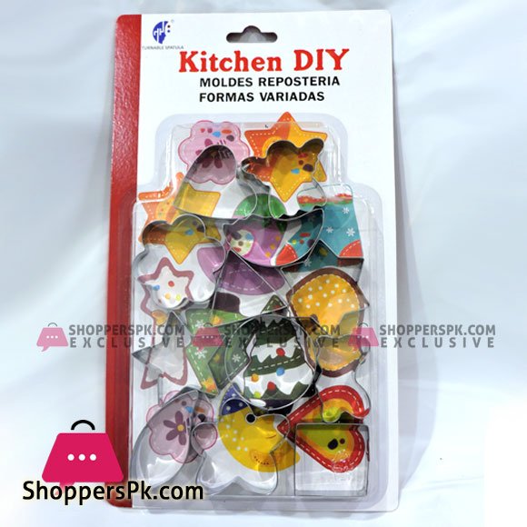 Amazing New Set Of 12 Cookie Cutter Set Stainless Steel Kitchen DIY Cookies