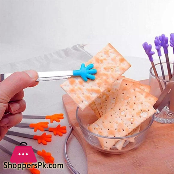 5 inch Mini Silicone Tong Ice Tong Food Tong Sugar Tong Best Kitchen Gadget Set of 2