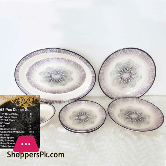 Sky Melamine 68 Piece Dinner Set Flower