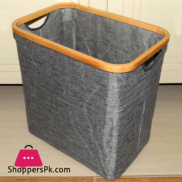 Smart Wooden Fabric Laundry Basket