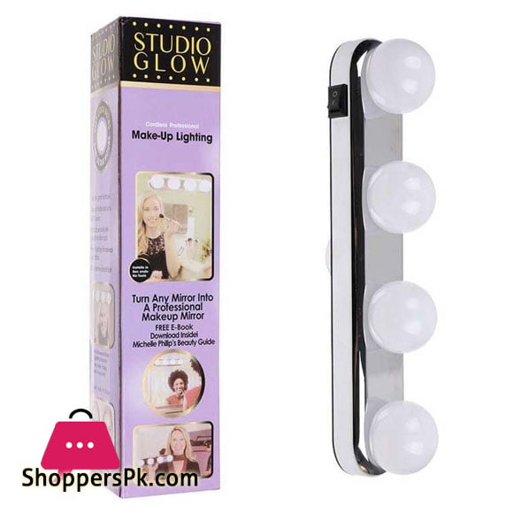 Studio Glow Vanity Make Up Light Four LED Bulb Lamp Makeup