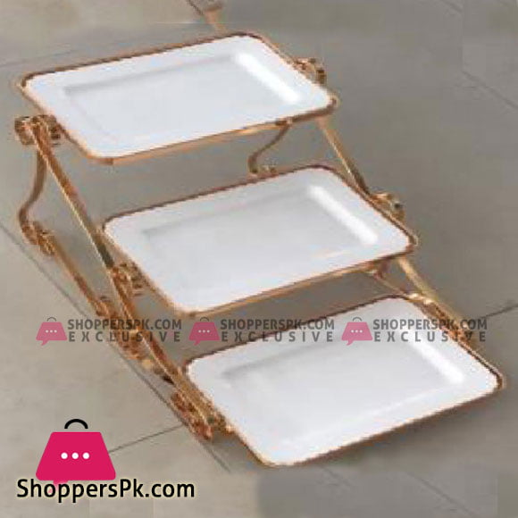Brilliant 3Pcs 12 inch Rectangle Pastry Holder - BR0251