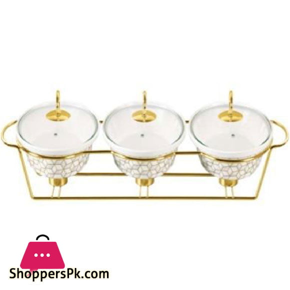 Brilliant 3pcs 9 inchOval Casserole with Hang Lid - BR0250