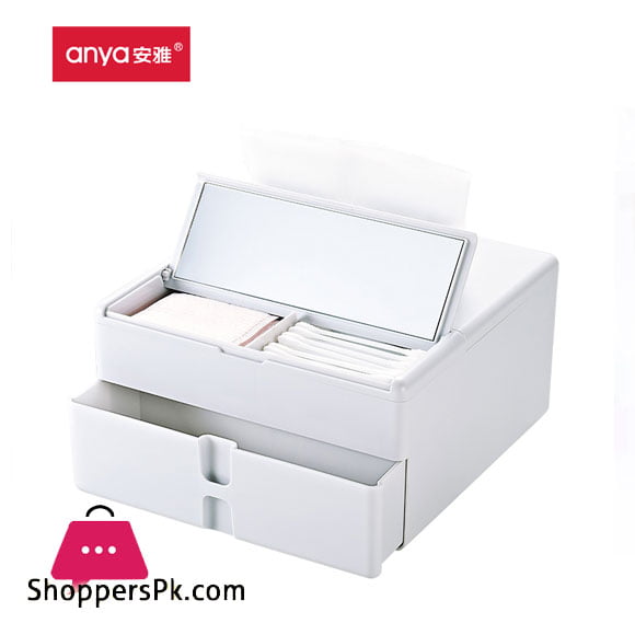 Anya Multifunctional Tissue Box Creative Cosmetics Storage Box Drawer Desktop Plastic European-style Pumping Paper Box